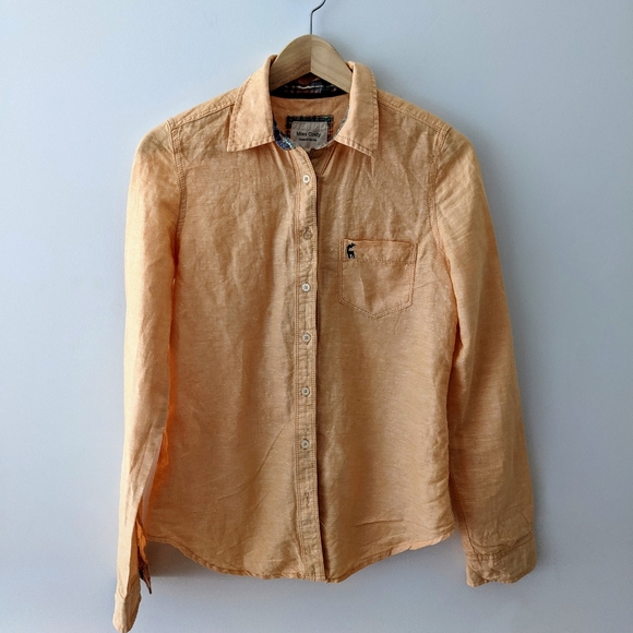 5 for $20 Orange Creamsicle Button Down Shirt - Picture 3 of 4
